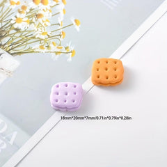 10pcs Resin Cartoon Food Play Bread Cream for DIY Mobile Case Decor