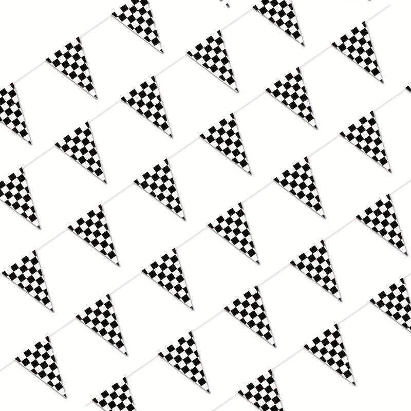 Racing Banner Set - Checkered Banner for NASCAR Racing Party - 299 72 cm