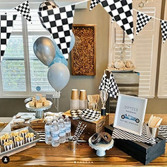 Racing Banner Set - Checkered Banner for NASCAR Racing Party - 299 72 cm