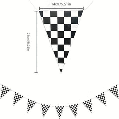 Racing Banner Set - Checkered Banner for NASCAR Racing Party - 299 72 cm