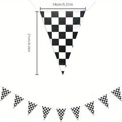 Racing Banner Set - Checkered Banner for NASCAR Racing Party - 299 72 cm