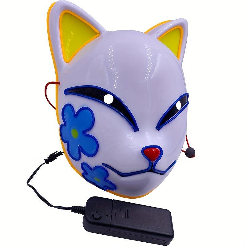LED Light Up Cat Face Halloween Party Mask