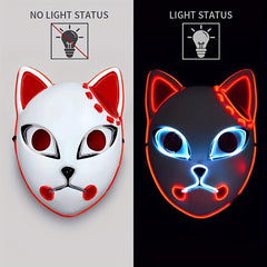 LED Light Up Cat Face Halloween Party Mask