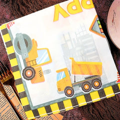 Construction Birthday Party Napkins Vehicle Themed Party Decor