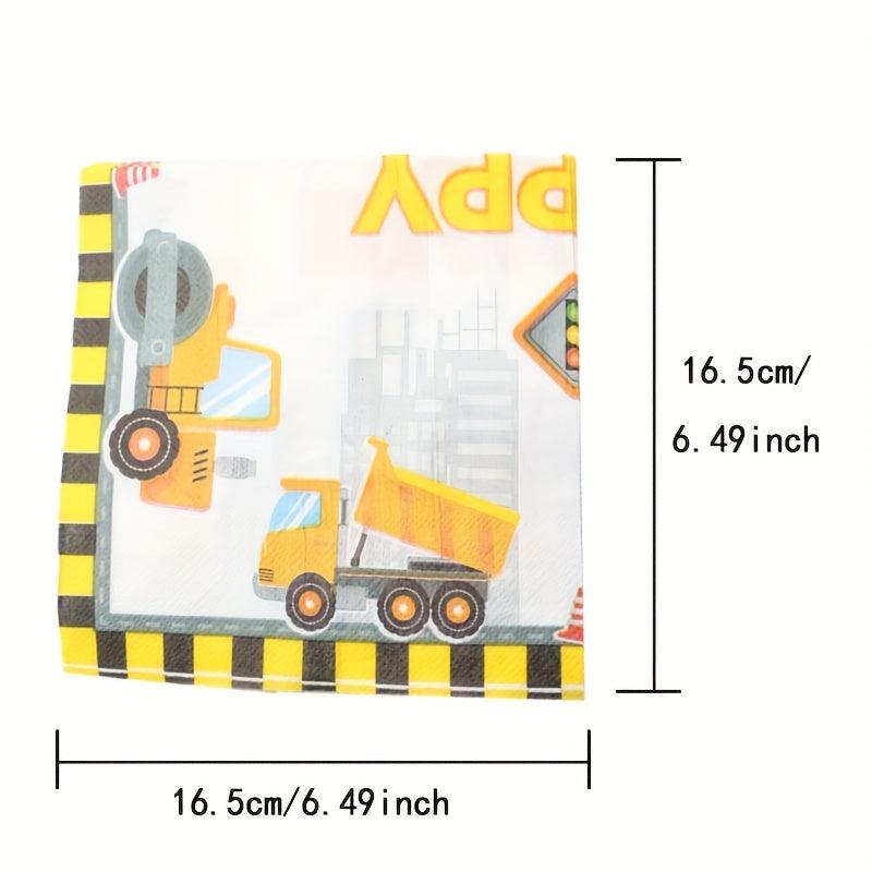 Construction Birthday Party Napkins Vehicle Themed Party Decor
