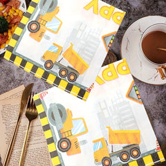 Construction Birthday Party Napkins Vehicle Themed Party Decor