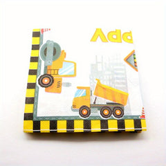 Construction Birthday Party Napkins Vehicle Themed Party Decor