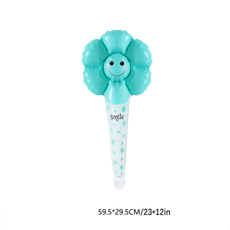5pcs Colorful Smiley Daisy Balloons for Birthday Party