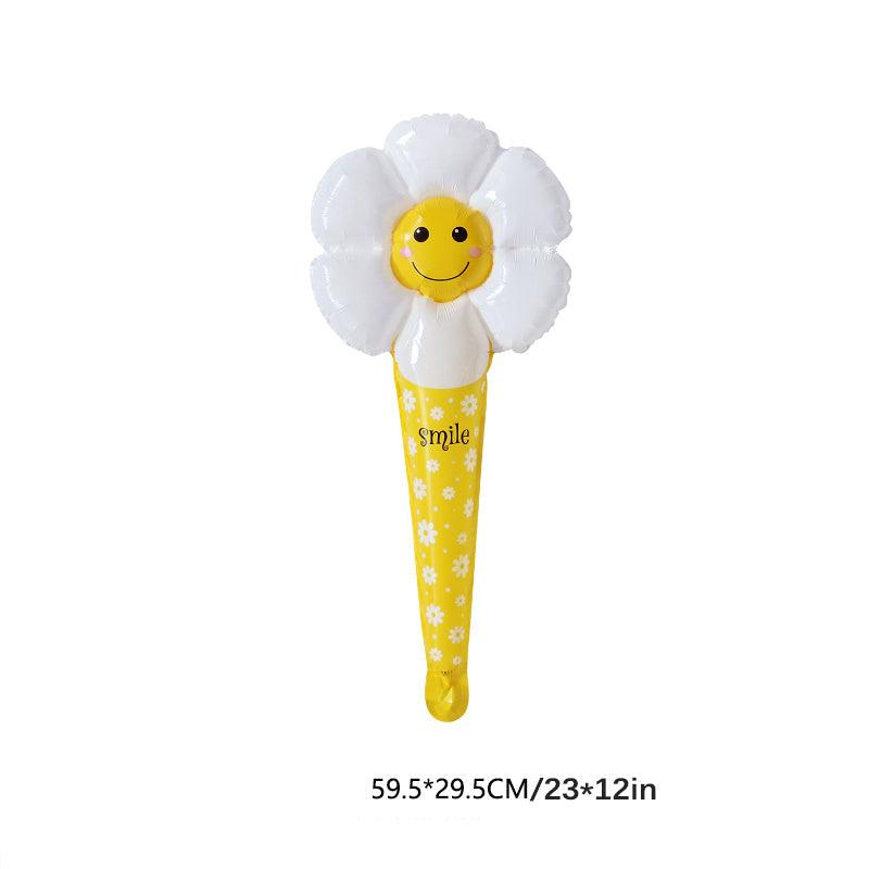5pcs Colorful Smiley Daisy Balloons for Birthday Party