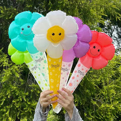 5pcs Colorful Smiley Daisy Balloons for Birthday Party