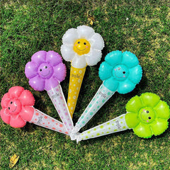 5pcs Colorful Smiley Daisy Balloons for Birthday Party