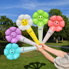 5pcs Colorful Smiley Daisy Balloons for Birthday Party