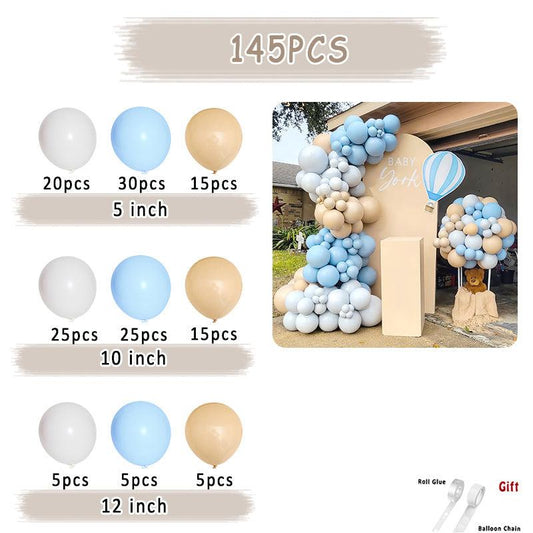 145pcs Cream Peach Balloon Garland Arch Kit Wedding Birthday Party Decor