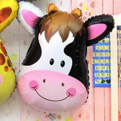 Oversized Cow Head Aluminum Film Balloon for Forest Party Decoration
