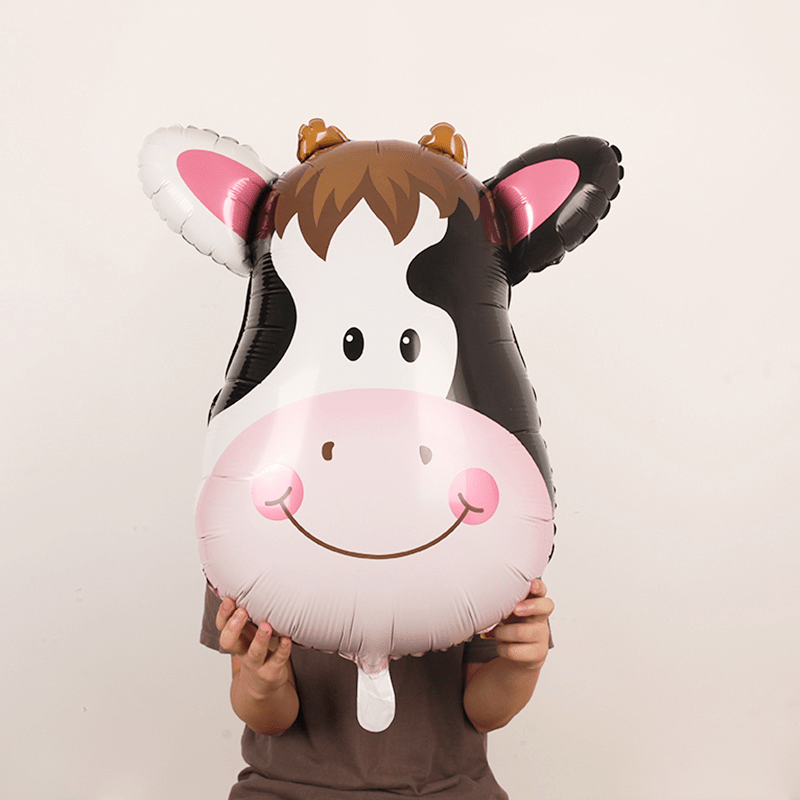 Oversized Cow Head Aluminum Film Balloon for Forest Party Decoration