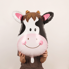Oversized Cow Head Aluminum Film Balloon for Forest Party Decoration