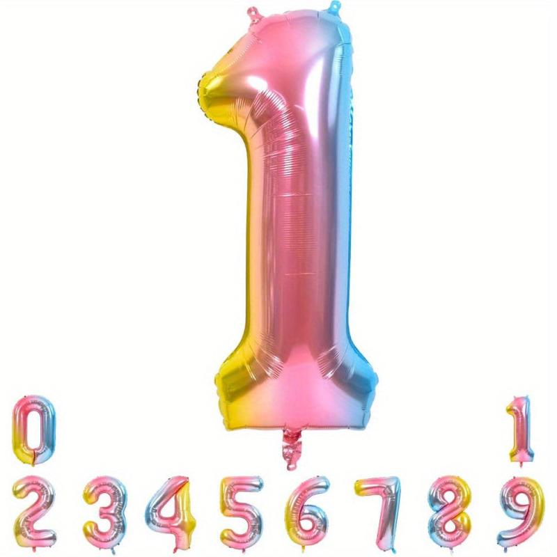 Gradient Aluminum Film Balloons 9-Pack for Birthday Party