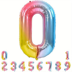 Gradient Aluminum Film Balloons 9-Pack for Birthday Party