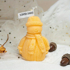 Snowman Candle in Hat, Christmas Decoration Aromatherapy Candle
