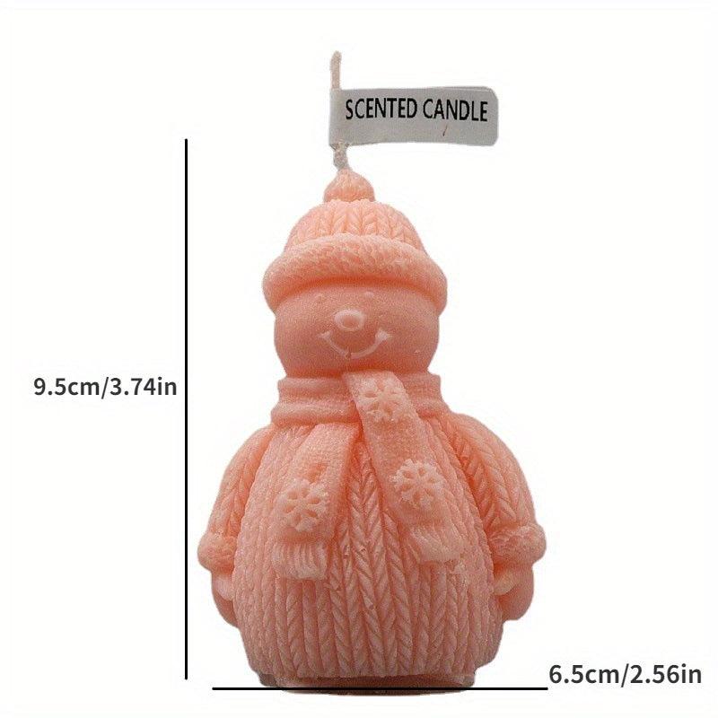 Snowman Candle in Hat, Christmas Decoration Aromatherapy Candle