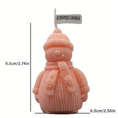 Snowman Candle in Hat, Christmas Decoration Aromatherapy Candle