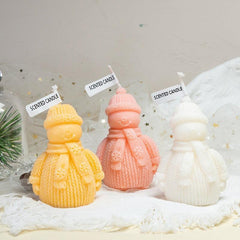 Snowman Candle in Hat, Christmas Decoration Aromatherapy Candle