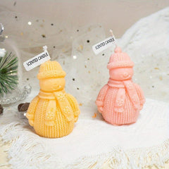 Snowman Candle in Hat, Christmas Decoration Aromatherapy Candle