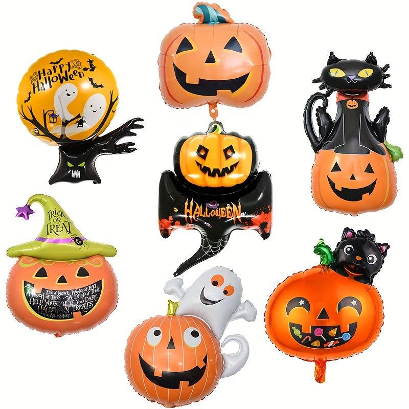 Halloween Balloon Arrangement Pumpkin Head Bat Spider Aluminum Film Balloon
