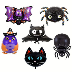Halloween Balloon Arrangement Pumpkin Head Bat Spider Aluminum Film Balloon