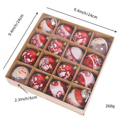 16pcs Christmas Decoration Balls - Christmas Tree Decoration Gift Celebration