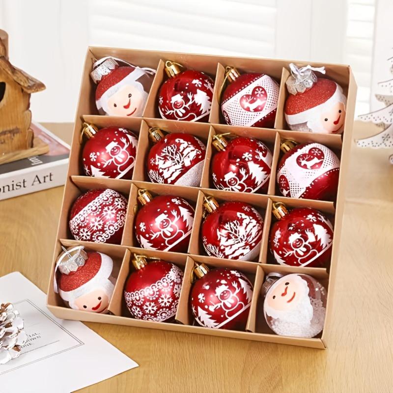 16pcs Christmas Decoration Balls - Christmas Tree Decoration Gift Celebration