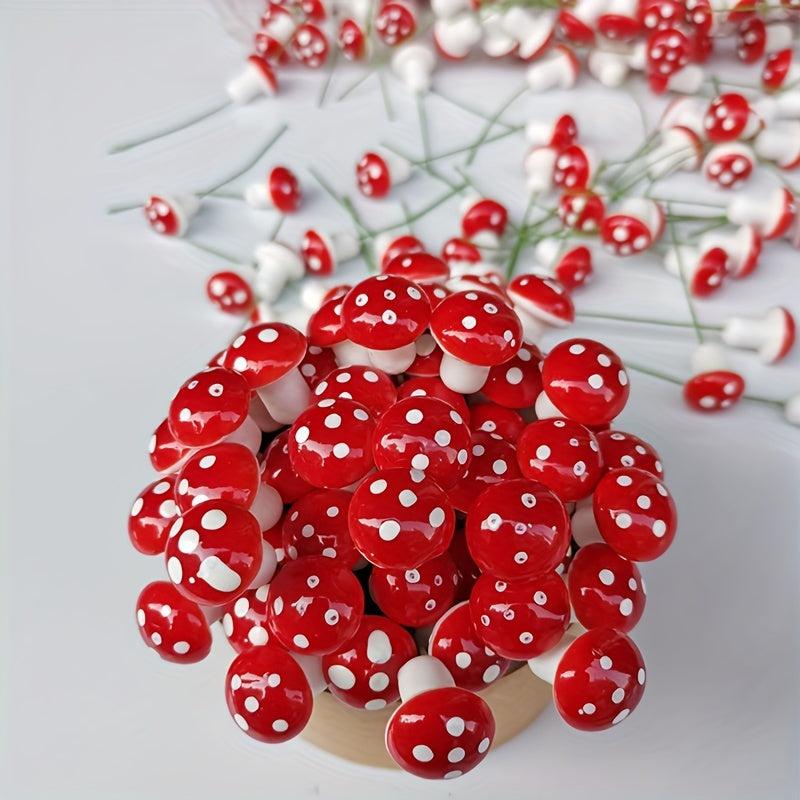 20pcs Miniature Garden Mushroom Ornament