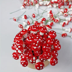 20pcs Miniature Garden Mushroom Ornament