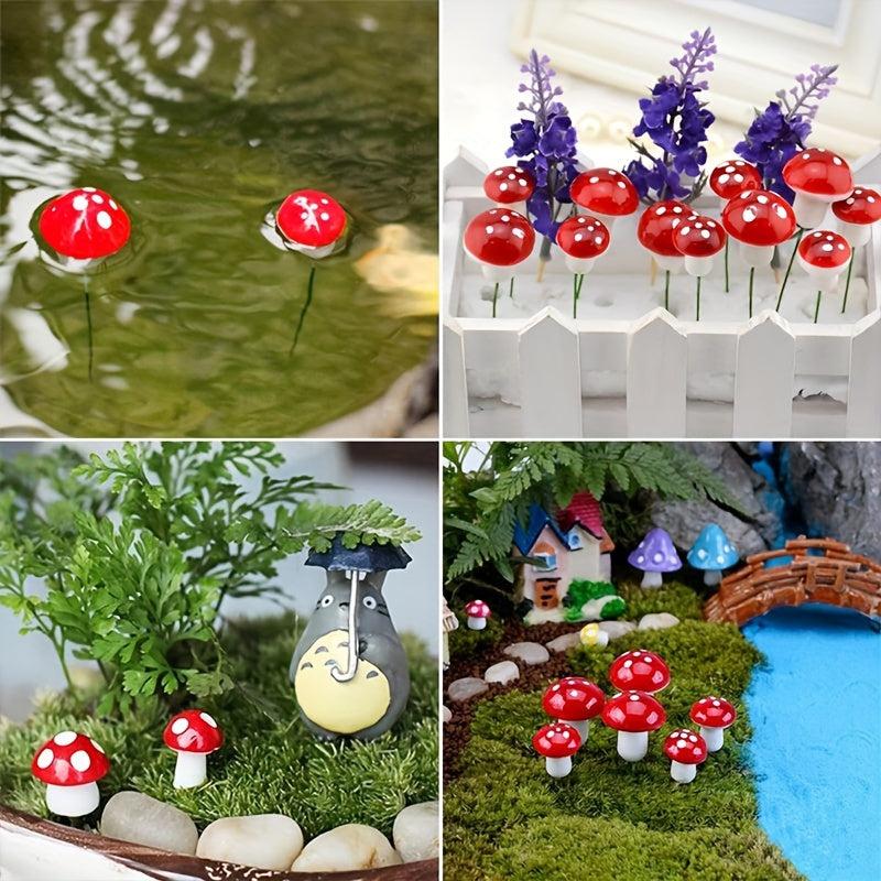 20pcs Miniature Garden Mushroom Ornament