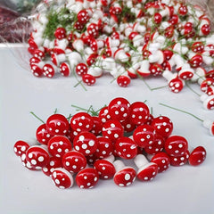 20pcs Miniature Garden Mushroom Ornament