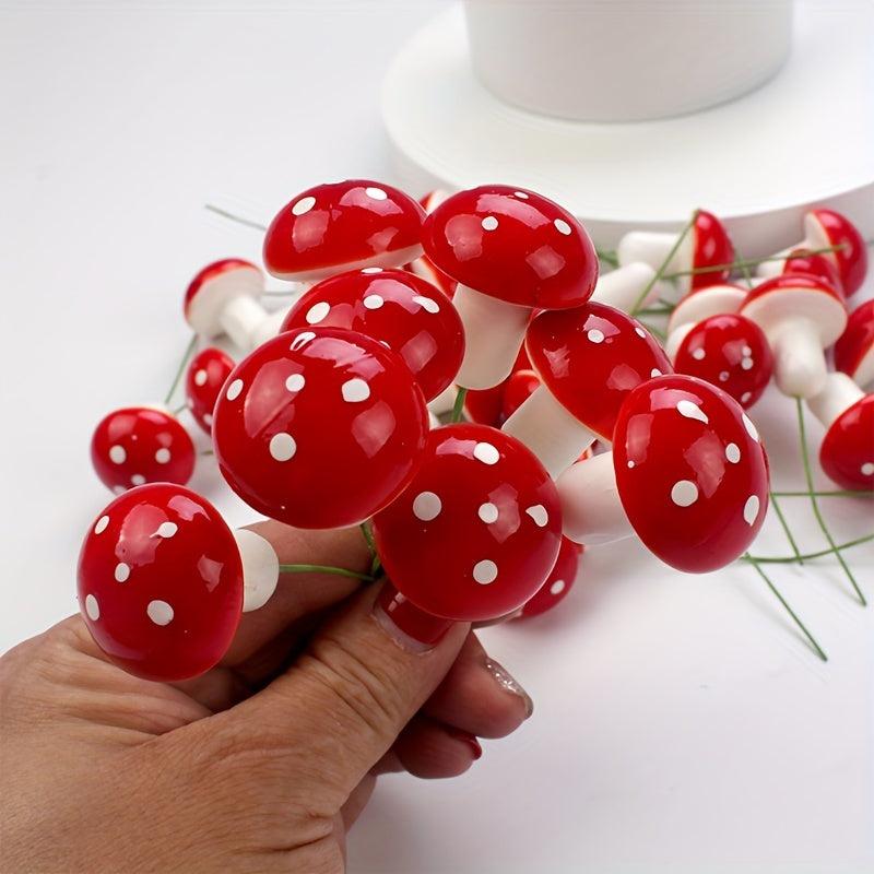 20pcs Miniature Garden Mushroom Ornament