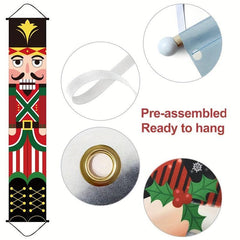 Nutcracker Soldier Door Banner Hanging Christmas Decorations
