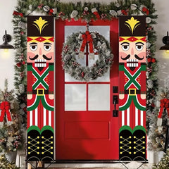 Nutcracker Soldier Door Banner Hanging Christmas Decorations