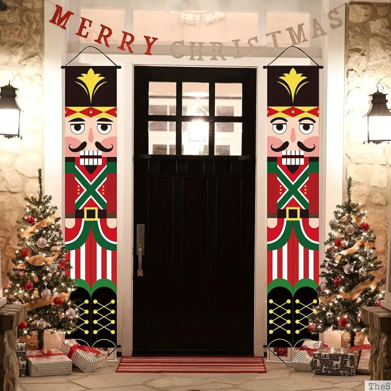 Nutcracker Soldier Door Banner Hanging Christmas Decorations