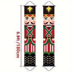 Nutcracker Soldier Door Banner Hanging Christmas Decorations