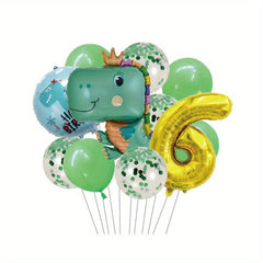 Green Dinosaur Foil Balloon Set Birthday Party Decoration