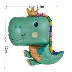 Green Dinosaur Foil Balloon Set Birthday Party Decoration