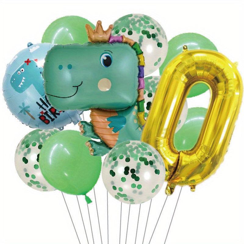 Green Dinosaur Foil Balloon Set Birthday Party Decoration