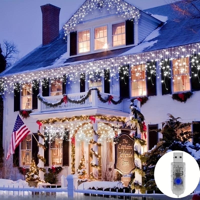 Outdoor Christmas Lights 90LED 8 Modes USB Plug Fairy String Lights