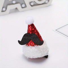 Christmas Hat Hair Clip Sequins Small Headdress Clip