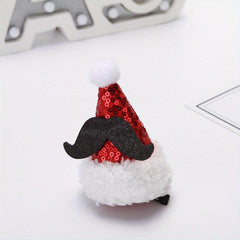 Christmas Hat Hair Clip Sequins Small Headdress Clip