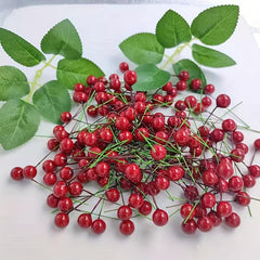 10-20pcs Small Berry Foam Fruit Cherry Christmas Decor