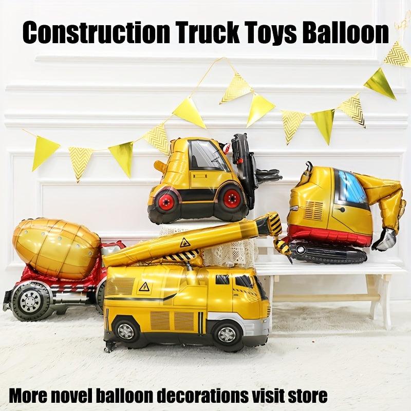 Construction Truck Toy Balloon Gravel Cart for Boy Birthday Party