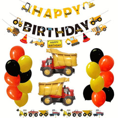 Construction Truck Toy Balloon Gravel Cart for Boy Birthday Party