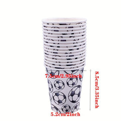 16pcs Soccer Party Supplies Soccer Theme Birthday Tableware Set